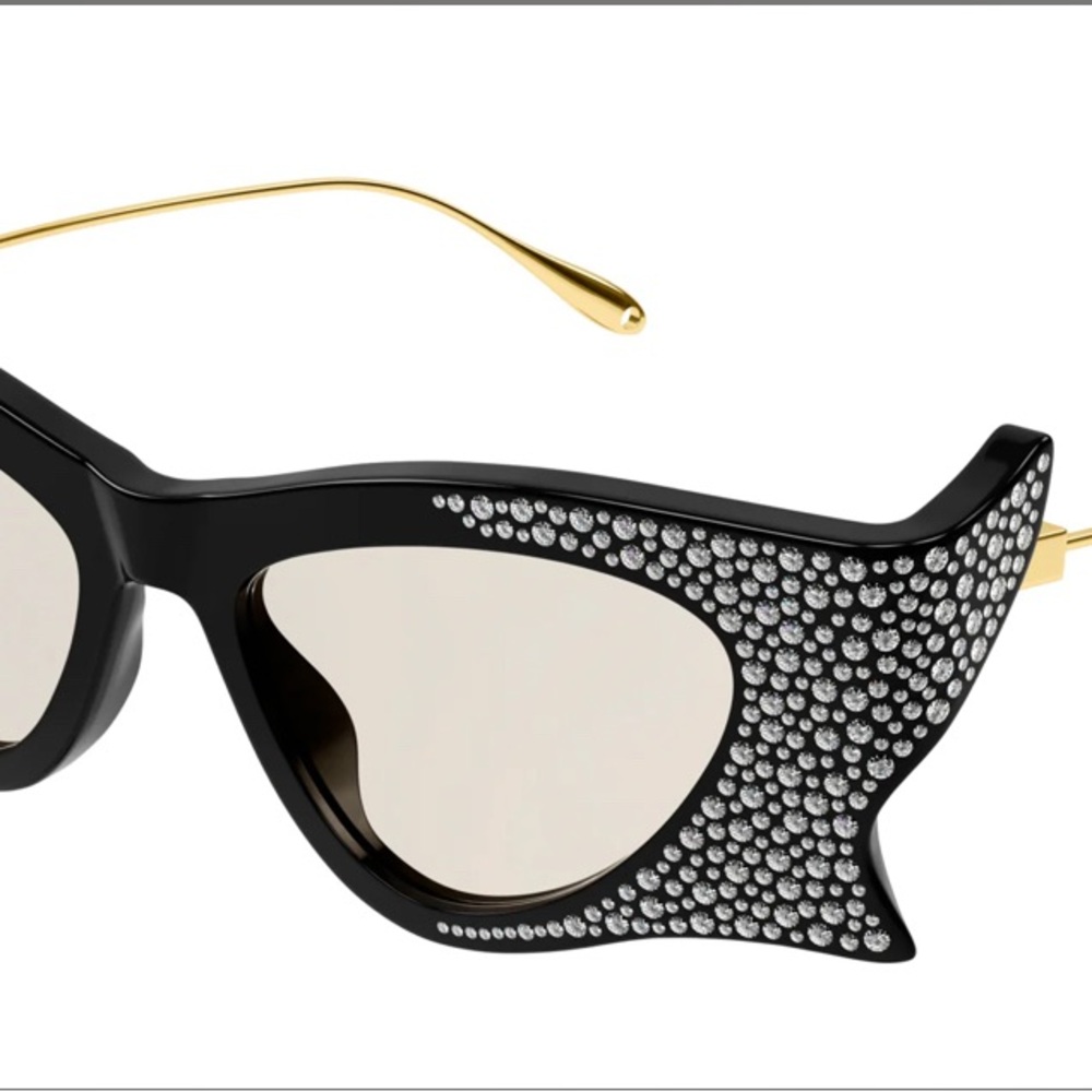 Gucci Black and Gold Women's Sunglasses